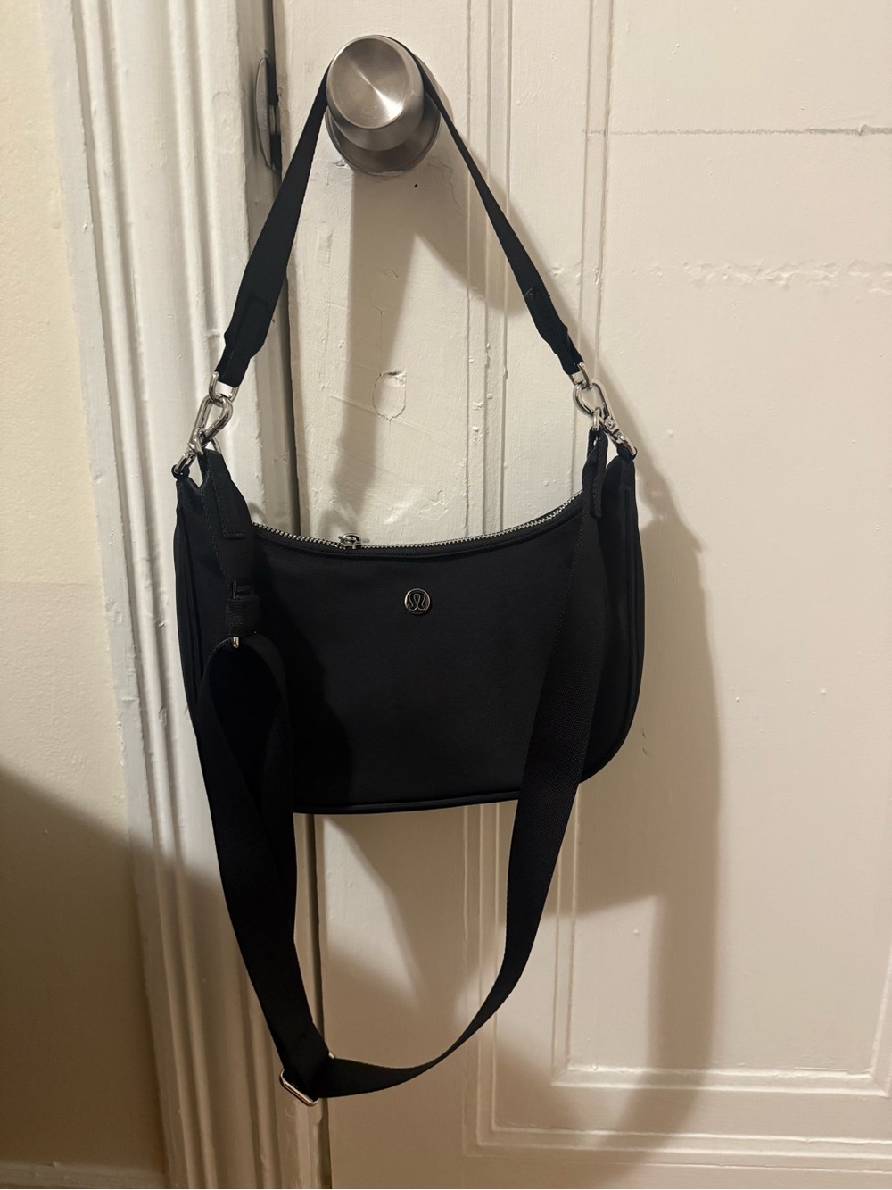 lululemon athletica Black Compact Crossbody Bag with Adjustable Straps